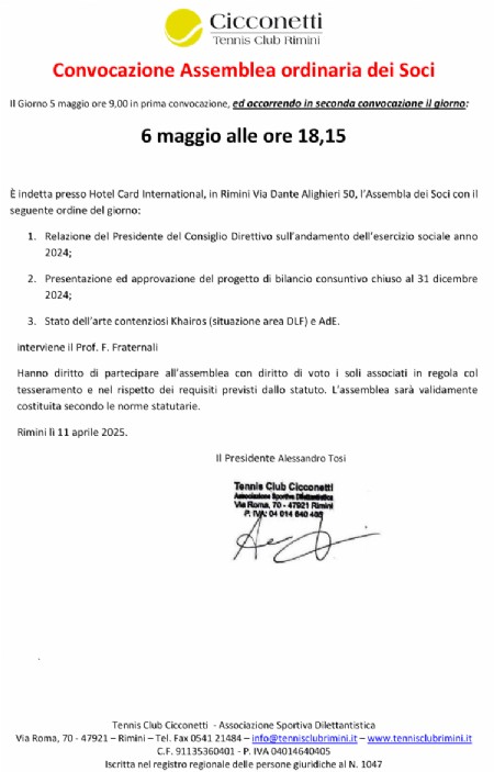 Assemblea dei Soci Maggio 2025
