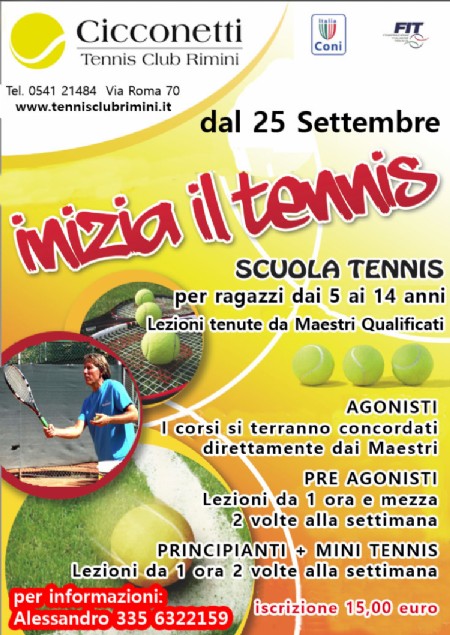 Arrivano i corsi di tennis invernali