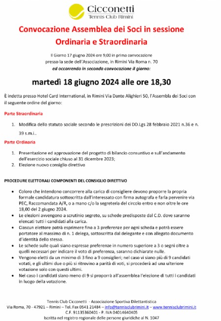 Assemblea dei Soci Giugno 2024